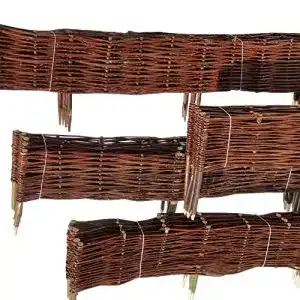 Weidenzaun nature lounge beeteinfassung 20 cm x 120 cm