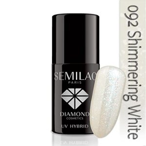 Weißer Nagellack Semilac UV Nagellack 092 Shimmering White