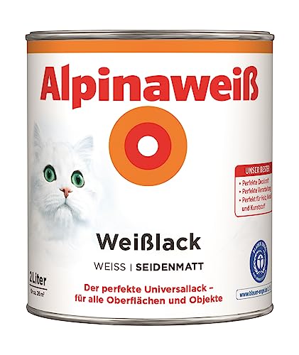 Weißlack Alpina 2 Liter seidenmatt