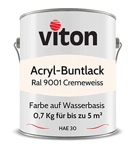 Weißlack Viton Buntlack 0,7 Kg Weiss – Seidenmatt – Wetterfest