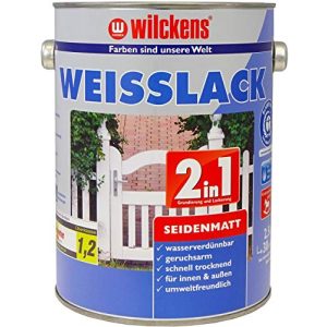 Weißlack Wilckens 2in1 Weisslack seidenmatt, 2,5 l - weisslack wilckens 2in1 weisslack seidenmatt 25 l