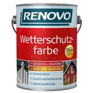Wetterschutzfarbe Weiß Renovo RAL 0095, 2,5 Liter - wetterschutzfarbe weiss renovo ral 0095 25 liter