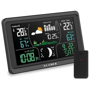 Wetterstation KLAMER Funk mit Außensensor - wetterstation klamer funk mit aussensensor