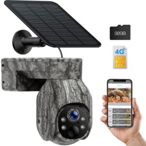 Wildkamera mit SIM-Karte VOOPEAK 4G LTE Wildkamera Solar, 2.5K Live