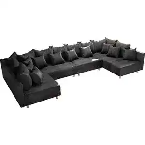 Wohnlandschaft delife couch clovis xl anthrazit antik optik