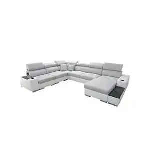 Wohnlandschaft grosses ecksofa mit schlaffunktion piano