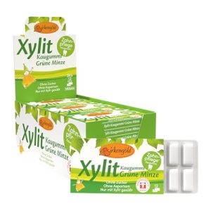 Xylit-Kaugummi Birkengold Xylit Kaugummi Grüne Minze, 24 Stk.