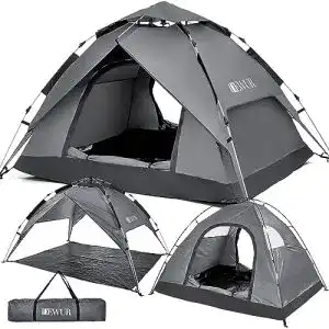 Zelt dewur camping pop up 4 personen wasserdicht kuppel familie