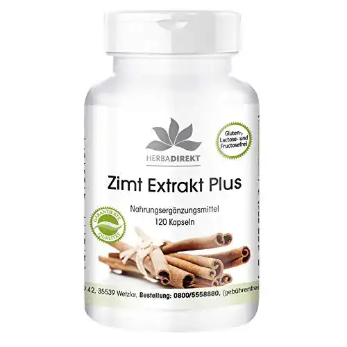 Zimtkapseln mit Zimt Extrakt, Chrom und Zink 120 Kapseln