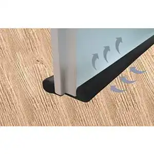 Zugluftstopper vanorell 3 x zuschneidbar schwarz 95 cm