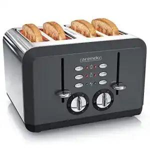 4 schlitz toaster arendo automatik toaster 4 scheiben in edelstahl
