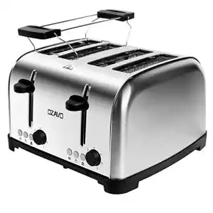 4 schlitz toaster ozavo toaster 4 scheiben broetchenaufsatz