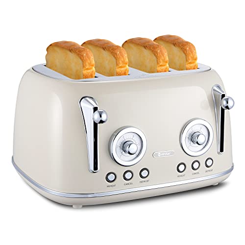 4-Schlitz-Toaster wiltal Toaster 4 Scheiben, Toaster Langschlitz