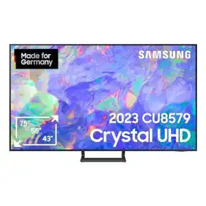80 zoll fernseher samsung crystal cu8579 fernseher 75 zoll