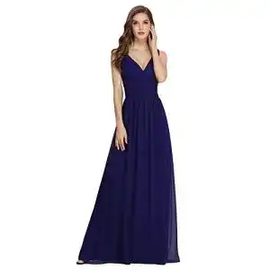 Abendkleid lang ever pretty damen a linie v ausschnitt elegant