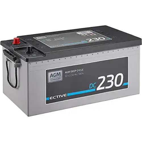 AGM-Batterie für Wohnmobile ECTIVE DC230 Deep Cycle 230Ah 12V