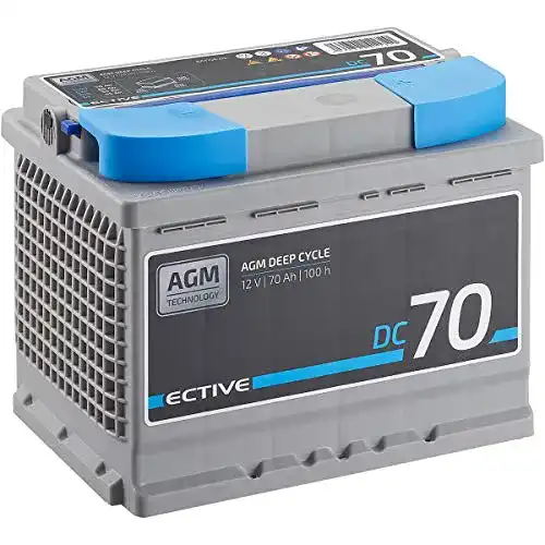 AGM-Batterie für Wohnmobile ECTIVE DC70 Deep Cycle 12V