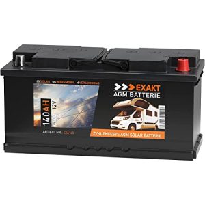 AGM-Batterie Wohnmobil Exakt, 140Ah 12V Solarbatterie - agm batterie wohnmobil exakt 140ah 12v solarbatterie
