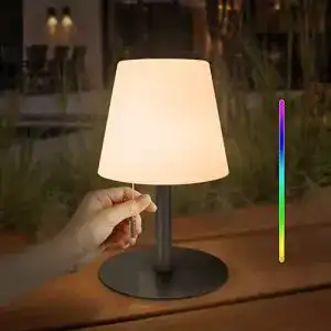 Akku lampe fuyo led akku outdoor tischlampe mit 8 farben dimmbar