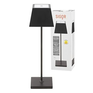 Akku-Tischlampe SIGOR Nuindie, Dimmbare LED, Indoor
