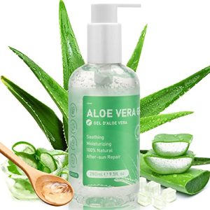 Aloe Vera Gel Oukzon 100% Rein, 280ml für Gesicht Körper Haare