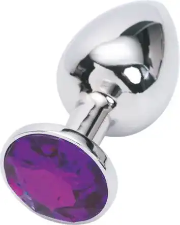 Analplug Tula-Toys 30mm aus Edelstahl mit Kristall