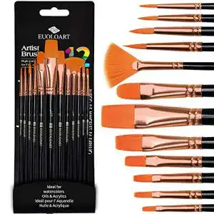 Aquarellpinsel rejoda 12 pinsel set pinsel kunst set fuer acryl oel