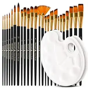 Aquarellpinsel tritart pinselset 25 stk acryl pinsel
