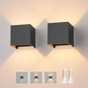 Aussenleuchte klighten 2 stuecke led wandleuchte