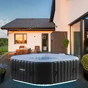 Aussenwhirlpool arebos whirlpool 154 x 154 cm led beleuchtung