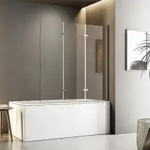 Badewannenaufsatz meykoers duschwand 130x140cm