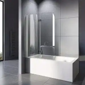 Badewannenaufsatz wowinne duschwand 100x140cm