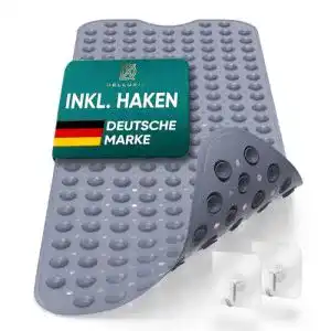Badewannenmatte delluxia rutschfest 100 x 40 cm inkl 2 haken