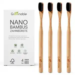 Bambus zahnbuerste greenable nano zahnbuerste bambus 4er