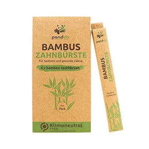 Bambus-Zahnbürste pandoo 4er-Sparset umweltfreundlich - bambus zahnbuerste pandoo 4er sparset umweltfreundlich