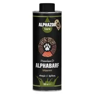 Barf oel alphazoo premium barf oel fuer hunde katzen 500ml
