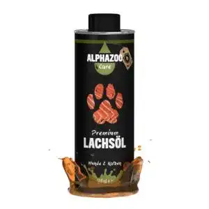 Barf oel alphazoo premium lachsoel hunde katzen 500 ml omega 3 6