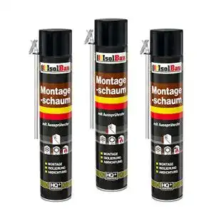 Bauschaum isolbau b2 montageschaum adapterschaum 3 x 750 ml