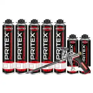 Bauschaum pritex set aus 5 x 750 ml pistolenschaum