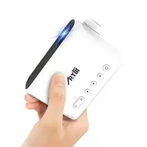 Beamer unter 100 Euro Artlii Q Mini Beamer mit Akku und tragbarem Design