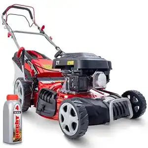 Benzinrasenmaeher mit elektrostart hecht 5in1 rasenmaeher benzin