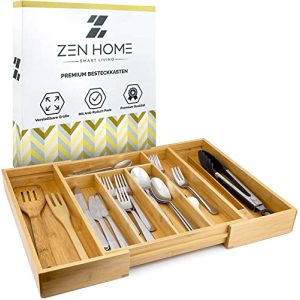Besteckkasten ZEN HOME - SMART LIVING - Premium Bambus - besteckkasten zen home smart living premium bambus