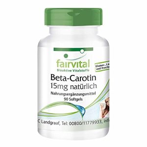 Beta-Carotin fairvital | Beta Carotin 25.000 IE - 15mg pro Kapsel - beta carotin fairvital beta carotin 25 000 ie 15mg pro kapsel