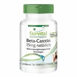 Beta carotin fairvital beta carotin 25 000 ie 15mg pro kapsel