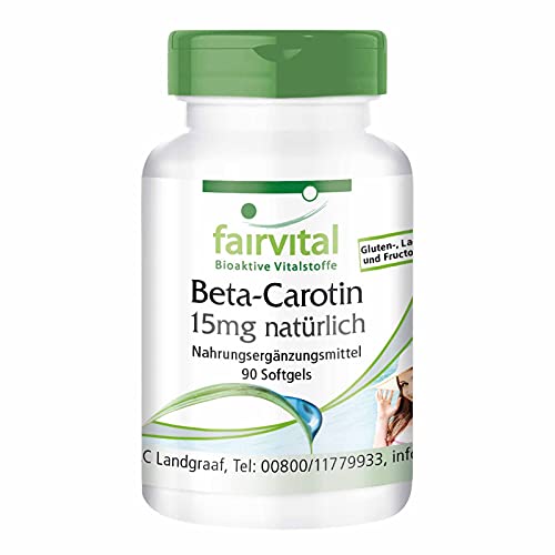 Beta-Carotin fairvital | Beta Carotin 25.000 IE – 15mg pro Kapsel