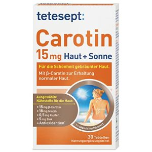 Beta-Carotin tetesept Carotin 15 mg Haut + Sonne – Haut Vitamine - beta carotin tetesept carotin 15 mg haut sonne haut vitamine