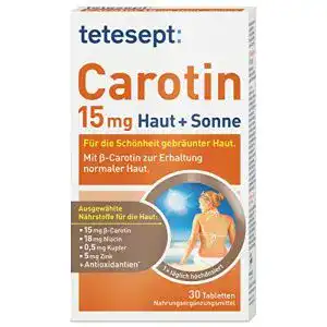 Beta carotin tetesept carotin 15 mg haut sonne haut vitamine