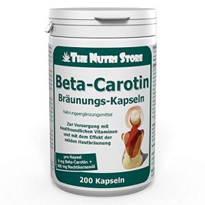 Beta-Carotin The Nutri Store Carotin Bräunungskapseln 200 Stk. - beta carotin the nutri store carotin braeunungskapseln 200 stk