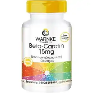 Beta carotin warnke vitalstoffe beta carotin 15mg 100 softgels