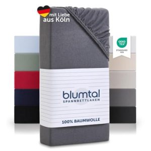 Bettlaken Blumtal ® Baumwolle Spann 90x200 cm Basics Jersey - bettlaken blumtal baumwolle spann 90x200 cm basics jersey